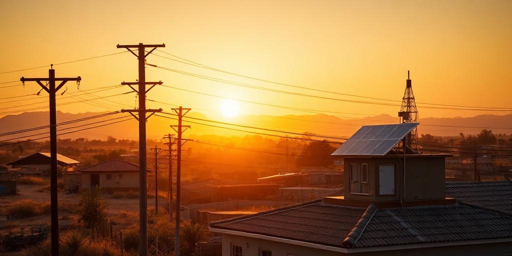 Rural electrification infrastructure - grid extension and off-grid solar in an African community